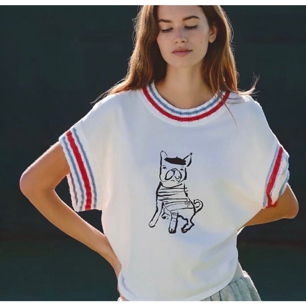NWT / Anthropologie Daily Practice Pup Shirt / sz XXS Oversized